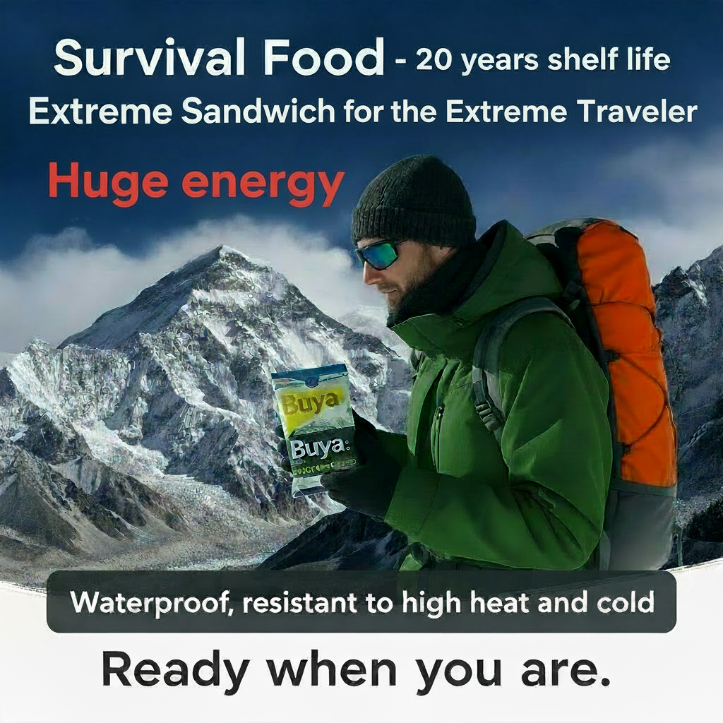 To face any challenge . an extreme sandwich with a long shelf life of 20 years